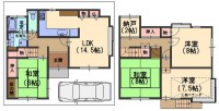 阪急「東向日」駅徒歩10分☆間口ゆったり9.08ｍ！
上部ベランダ有♪2階に2帖の納戸付♪
