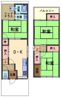 室内丁寧にお使いです！空家の為、即入居可能です！
当社にカギございます！
全居室6帖以上＆全居室収納付！ウッドテラス有！
