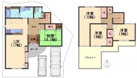 オール電化で駐車2台、４LDKで充実したお家です♪
南向きのため陽当たり良好！隣が駐車場、北側が畑のため開放的です♪
小・中学校徒歩10分圏内で通学も安心！
