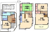 阪急『西向日駅』徒歩１４分！
東南角地の為、陽当たり・通風良好！ロフト付の４ＬＤＫ！
徒歩圏内にスーパーやドラッグストアなどがあり生活便利な立地！