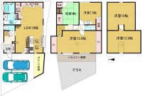 閑静な住宅地の北西角地で陽当たり・通風良好！
改装歴のあるお家！全居室６帖以上の５ＬＤＫで普通車駐車２台可能！
テラスでＢＢＱやお子様のプールなども楽しめます♪