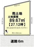 閑静な住宅地！土地面積約２７坪！
建築条件無し売土地につき、お好きなハウスメーカー・工務店で建築可能！
阪急『桂駅』まで徒歩２３分！