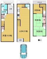 阪急『西向日駅』まで徒歩１０分！
ＬＤＫ広々２１帖の４ＳＬＤＫ！
徒歩圏内にスーパーやコンビニなど商業施設充実で生活に便利！