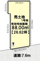ＪＲ向日町駅まで徒歩１１分！限定２区画の分譲地！
前道広々７．６ｍ！
自由設計につきお好きな間取りで建築可能！