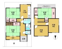 向日市、西京区、南区を専門　ユニバーサルホームサービス洛西口店 前道幅員約６ｍ！５ＤＫのゆったりとした間取り！
土地面積約３０坪！～落ち着きのある『和の住まい』～
交通量も少なめでお子様の通学も安心！