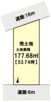 向日市、西京区、南区を専門　ユニバーサルホームサービス洛西口店 土地面積広々約５３坪！
南北両面道路につき陽当たり・通風良好！
建築条件無し売土地につきお好きな工務店やハウスメーカーで建築可能！