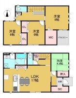 全３区画の分譲地☆角地で陽当たり良好！
家事動線の良いの４ＬＤＫの間取り！
嬉しい設備が充実したご家族の事を考えられたお家！