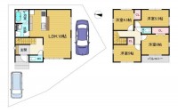２区画の分譲地！ＺＥＨ水準省エネ住宅！
閑静な住宅地で前道もゆったり６ｍ！駐車２台可能な４ＬＤＫ！
買い物施設が徒歩圏内で生活便利な立地♪