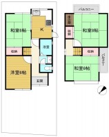 閑静な住宅地！全居室６帖以上の４Ｋ！
前道広々８ｍ！
徒歩圏内に商業施設充実で生活便利な立地♪