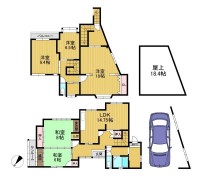 全居室6帖以上の5LDK!
土地広々約62帖!陽当たり・通風良好!
小・中学校まで徒歩圏内の為、お子様の通学も安心♪