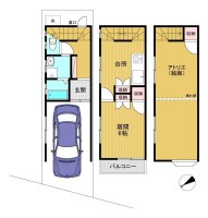 前面道路７．４メートルと陽当たり・通風良好！
徒歩圏内に生活施設が充実！
３階にはアトリエ１２帖有り！全居室二重サッシ！