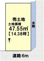 向日市、西京区、南区を専門　ユニバーサルホームサービス洛西口店 建築条件無し売土地につきお好きな工務店やハウスメーカーで建築可能！
西側が水路で通風良好！阪急とＪＲの２ＷＡＹアクセス！
徒歩圏内に商業施設充実！