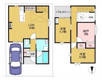 向日市、西京区、南区を専門　ユニバーサルホームサービス洛西口店 ２０２６年７月完成予定の新築戸建！
阪急『東向日駅』まで徒歩１５分！
間口広々約７メートル！各居室に収納完備！