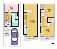 向日市、西京区、南区を専門　ユニバーサルホームサービス洛西口店 阪急とＪＲの２ＷＡＹアクセスで生活に便利な立地！
２０２６年７月完成予定の新築戸建！
小・中学校まで徒歩１０分！約１６帖のＬＤＫ！