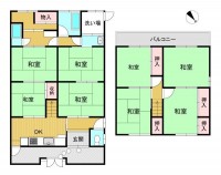 ゆとりのある8DKの間取り!
南西向きバルコニーにつき日当たり良好!
徒歩圏内に生活施設が充実しており生活に便利な立地です!