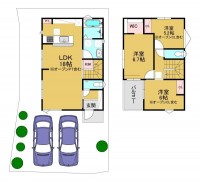 向日市、西京区、南区を専門　ユニバーサルホームサービス洛西口店 全５区画の分譲地！駐車2台可！
阪急「西向日」駅まで徒歩10分！
南向きバルコニーにつき陽当たり可能！
