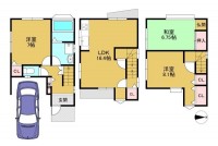 向日市、西京区、南区を専門　ユニバーサルホームサービス洛西口店 全居室６帖以上の３ＬＤＫ中古戸建！
全居室に収納スペースを完備しております！
徒歩圏内に生活施設が充実しているため、便利な立地♪