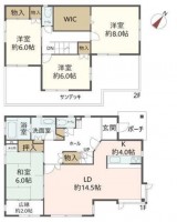向日市、西京区、南区を専門　ユニバーサルホームサービス洛西口店 ＬＤＫ約１８．５帖！全居室６帖以上のゆとりのある４ＬＤＫの間取り♪
洛西陵明小中学校まで徒歩３分とお子様の通学も安心!
閑静な住宅地！全居室南東向き！