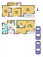 向日市、西京区、南区を専門　ユニバーサルホームサービス洛西口店 各居室収納スペース有り！駐車２台可能！
家事動線も優れた暮らしやすい３ＬＤＫのお家！
南向きで陽当たり・通風良好です！室内丁寧にお使いです！