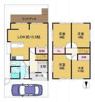 向日市、西京区、南区を専門　ユニバーサルホームサービス洛西口店 ＬＤＫ広々１５．５帖の中古テラスハウス！
南側にお庭にがあり陽当たり良好！
小学校が徒歩圏内につき、お子様の通学も安心♪