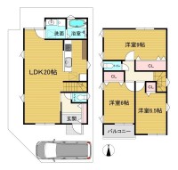 向日市、西京区、南区を専門　ユニバーサルホームサービス洛西口店 南西角地で陽当たり・通風良好！低炭素住宅で太陽光パネルも搭載！
全居室６帖以上の３ＬＤＫ！
スーパーやコンビニ、ドラッグストアがすぐ近くで買物便利♪